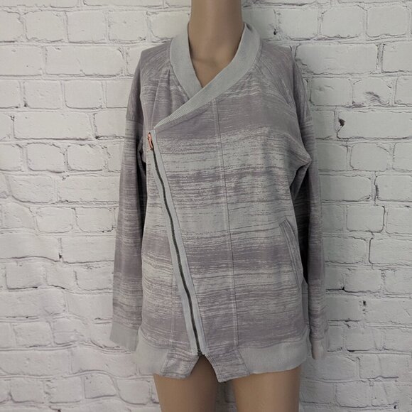 Lululemon Mula Bundle Wrap Jacket Righteous Stripe Silver Spoon sz 2 - Picture 3 of 7